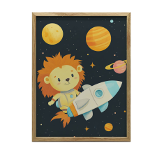 VÁSZON FESTMÉNY OROSZLÁN ÁLMAI KERET NÉLKÜL 70x100 CM VÁSZON grafika, keretezett kép