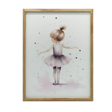 VÁSZON FESTMÉNY Tánc BALLERINA RÓZSASZÍN MAGIC KERET NÉLKÜL 70x100 CM grafika, keretezett kép