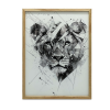  VÁSZON FESTŐ OROSZLÁN GEOMETRIÁBAN PREMIUM VÁSZON 70X100 KERET NÉLKÜL