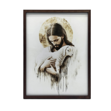  VÁSZON KÉP FALJÉZUSHOZ BÁRÁNYÁVAL KERET NÉLKÜL 50x70 CM grafika, keretezett kép