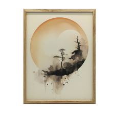  VÁSZON KÉP ZEN KÖR VÁSZON PREMIUM KERET NÉLKÜL 50x70 CM grafika, keretezett kép