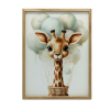  VÁSZONFESTÉS KERET NÉLKÜL RÖVÖGÍTŐ ZSIRÁF ÁLMAI 50x70 CM