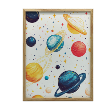 VÁSZONFESTÉS KOZMIKUS HARMÓNIA FALRA KERET NÉLKÜL PREMIUM VÁSZON 50x70 grafika, keretezett kép
