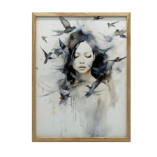  VÁSZONFESTÉS MADARAK ÉS LÉLEK KERET NÉLKÜL PREMIUM VÁSZON 70X100 CM grafika, keretezett kép