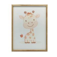 VÁSZONFESTÉS MOSOLYGÓ ZSIRÁF GYEREKEKNEK 30x40 CM KERET NÉLKÜL VÁSZON grafika, keretezett kép