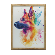 VÁSZONFESTÉS NÉMET PÁSZTOR KERET NÉLKÜL 50x70 CM PREMIUM VÁSZON grafika, keretezett kép