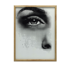 VÁSZONFESTMÉNY A FAL STÍLUSOS SZEMHEZ KERET NÉLKÜL 40x50 CM grafika, keretezett kép