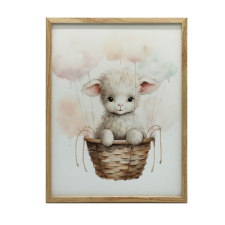 VÁSZONFESTMÉNY FALIBIRÁKHOZ FELHŐS SÉTÁN 30x40 CM grafika, keretezett kép
