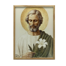  VÁSZONFESTMÉNY FALRA SZENT JÓZSEF LILIOMOS 70x100 CM KERET NÉLKÜL grafika, keretezett kép