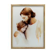 VÁSZONFESTMÉNY KERET NÉLKÜL JÉZUS GONDOZÁSA, VALLÁSI 50x70 CM PREMIUM VÁSZON grafika, keretezett kép