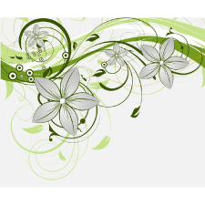  Vászonfestmény, MÉDIA, Szürke virágok 2, 105 x 70 cm grafika, keretezett kép