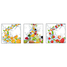  Vászonkép, 3 db-os készlet, MEDIA, Abstract1, 70 x 70 cm grafika, keretezett kép