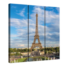 Vászonkép szett 3 darabos Eiffel Torony 2 tapéta, díszléc és más dekoráció