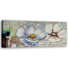  Vászonkép, Virágok akvarell - 150x50 cm tapéta, díszléc és más dekoráció