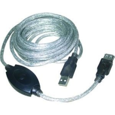 VCOM CU-823-10.0 USB 2.0 Aktív hosszabbító kábel 10m - Áttetsző (CU-823-10.0) kábel és adapter