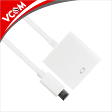 VCOM USB C apa - HDMI anya adapter Fehér kábel és adapter