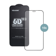 Veason 6D Pro edzett üveg fekete szegéllyel iPhone 14 Pro Max - 10 db mobiltelefon kellék