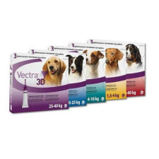  Vectra 3D 4-10 kg – 3 db élősködő elleni készítmény kutyáknak