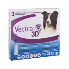 Vectra 3D rácsepegtető oldat közepes testű kutyáknak M (10-25kg) 3x élősködő elleni készítmény kutyáknak