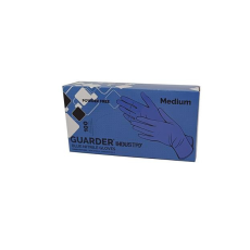 . Védőkesztyű, egyszer használatos, nitril, L méret, 100 db, púder nélküli, kék (MER033)