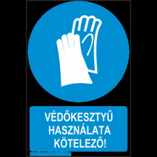  Védőkesztyű használata kötelező! - műanyag, 220*330mm védőkesztyű