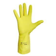  Védőkesztyű, latex, 8-as méret, sárga
