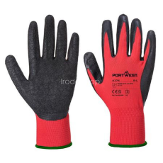 . Védőkesztyű, latex, L méret "Flex Grip", piros-fekete