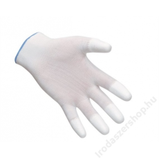 . Védőkesztyű, PU ujjvégmártott, M (MED002)