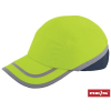  Védősapka sapkával, Bumpcapfluo, poliészterből és pamutból, fényvisszaverő és állítható, sárga színű, 54 - 59 cm
