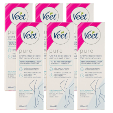 Veet Pure Sensitive Szőrtelenítő krém érzékeny bőrre 6x100ml szőrtelenítés
