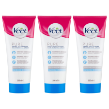 Veet Pure Szőrtelenítő krém érzékeny bőrre 3x200ml szőrtelenítés