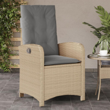vegyes bézs polyrattan dönthető kerti szék párnákkal kerti bútor