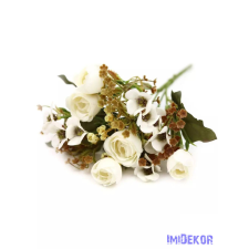  Vegyes kis csokor 29cm 392 - Törtfehér dekorációs kellék