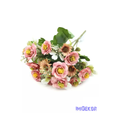  Vegyes kis csokor 32cm 335 - Fáradt Rózsaszín dekoráció