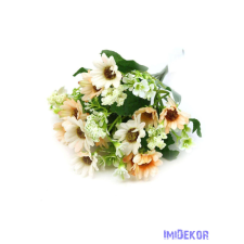 Vegyes színű margaréta csokor 28cm - Barack dekorációs kellék