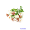  Vegyes virágú kis csokor 33cm 258 - Antik Barack - Fehér