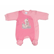  Vékony, pamut, elöl patentos kislány rugdalózó Hattyú mintával rugdalózó