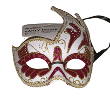  Velencei karneváli álarc - piros party kellék