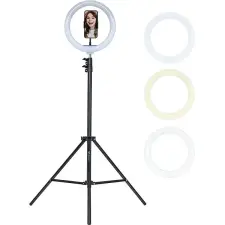Veles-X Tripod Ring Light with Phone Holder stúdió lámpa