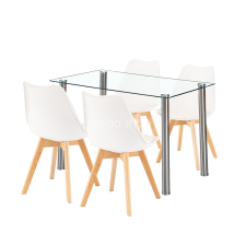  Velon 4+1 étkező garnitúra fehér-fehér bútor