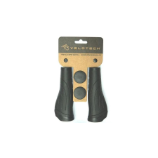 Velotech ergonomikus, bilincses markolat, 136 mm, fekete, 1 rejtett bilinccsel kerékpár kormány