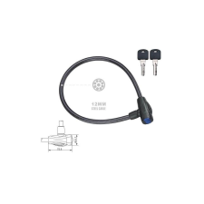 Velotech kulcsos sodronyzár 12 mm x 65 cm, füst színű kerékpár lakat