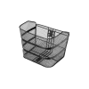 Velotech nagy méretű fém kosár előre, sűrű szövésű, fix rögzítésű, 26-os kerékpárhoz, 37x26x27 cm, fekete