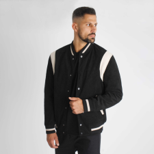 Velvet Bomber Jacket - fekete bomberdzseki - Méret: L férfi kabát, dzseki