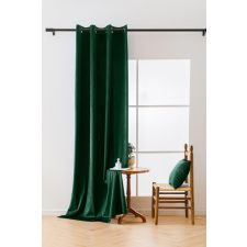  VELVET sötétzöld sötétítő függöny 140x250 cm Felfüggesztés: Fém gyűrűk lakástextília