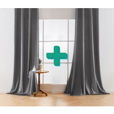 VELVET világosszürke sötétítő függöny 140x250 cm (2 db), rojtos szalaggal lakástextília