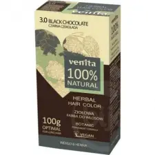 Venita Venita 100% natural gyógynövényes hajfesték 3.0 fekete csokoládé 100 g hajfesték, színező