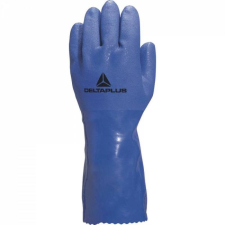 VENITEX Kesztyű VE780 petro pamut/PVC vegyszerálló 30cm blue 9 védőkesztyű