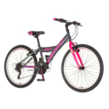Venssini Parma 24 gyerek kerékpár grafit-pink gyermek kerékpár
