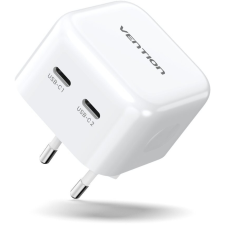 Vention 2-portos USB(C+C) Töltő (35W/35W)Fehér kábel és adapter